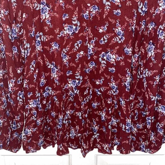 American Eagle Outfitters floral printed boho blouse size L - Picture 3 of 10